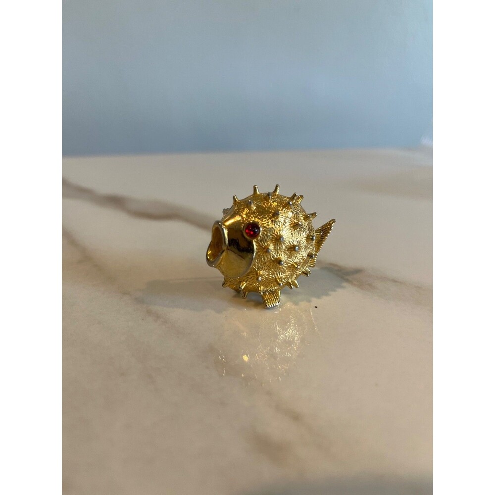 Vintage Sphinx Blowfish Puffer Fish Brooch